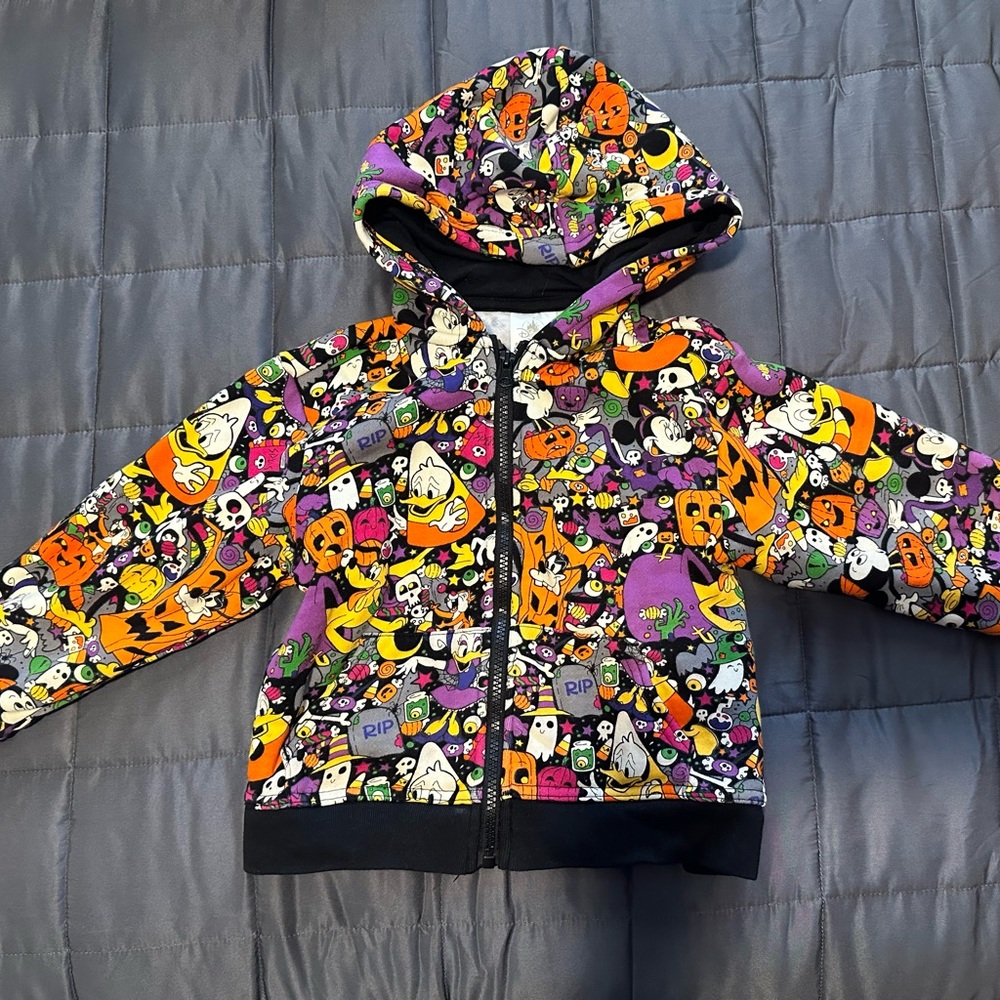 Kids Disney Halloween Hooded Zip Up XS